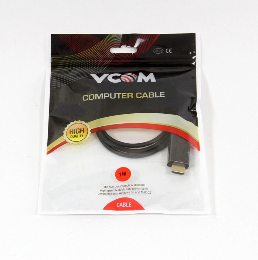 Кабель-адаптер USB 3.1 Type-Cm to HDMI A(m) 3840x2160@30Hz, 1m VCOM CU423C