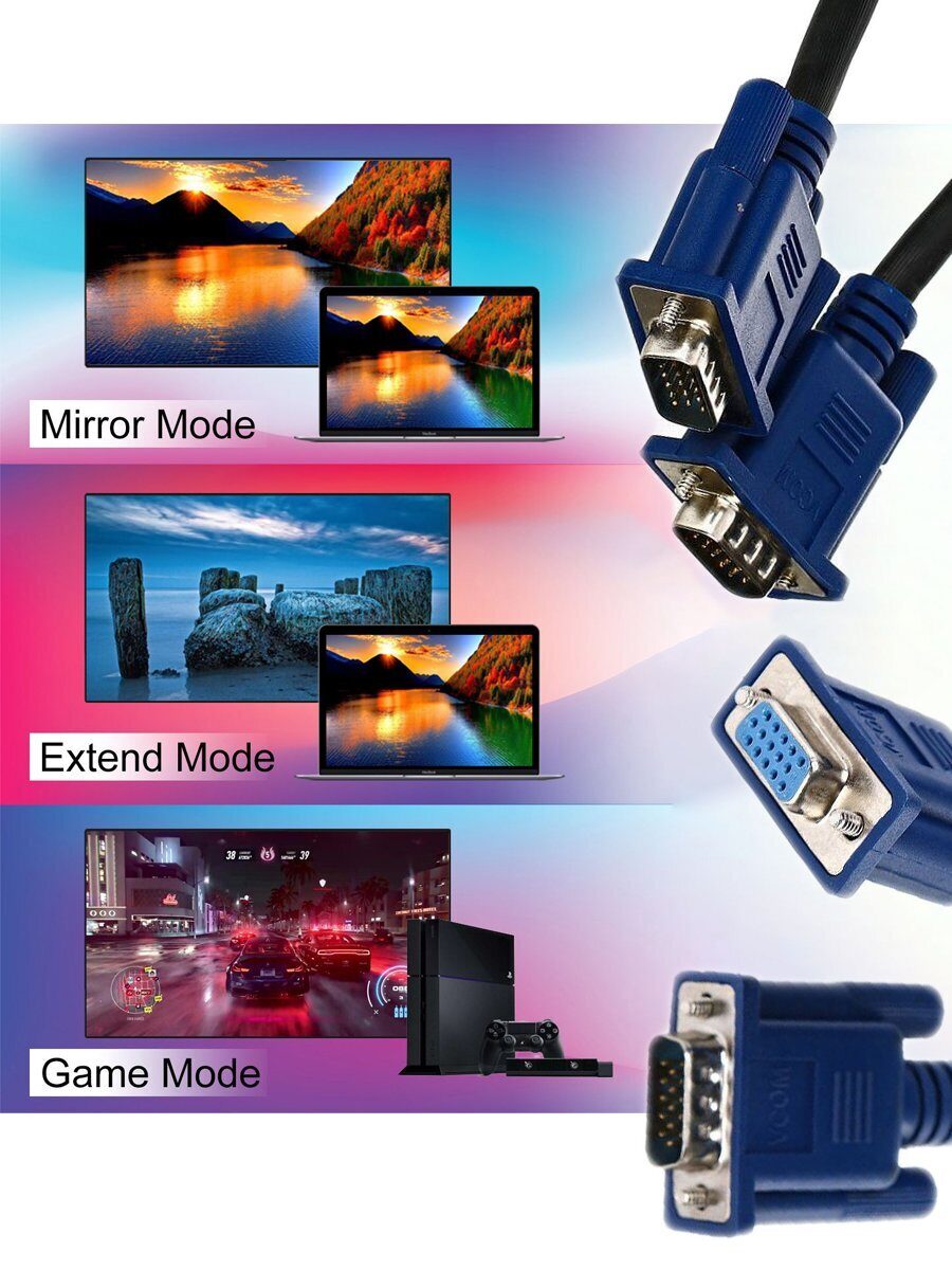 Кабель соединительный SVGA (15M/M) 20m 2 фильтра TV-COM <QCG120H-20M>