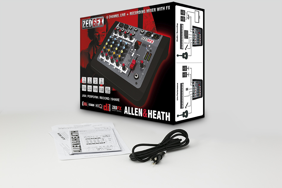 Аналоговый компактный микшерный пульт Allen&Heath ZED-6FX