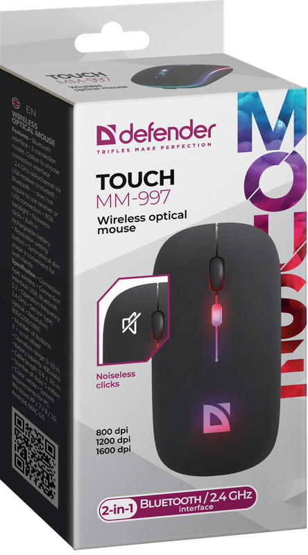 Беспроводная оптическая мышь Touch MM-997 черный