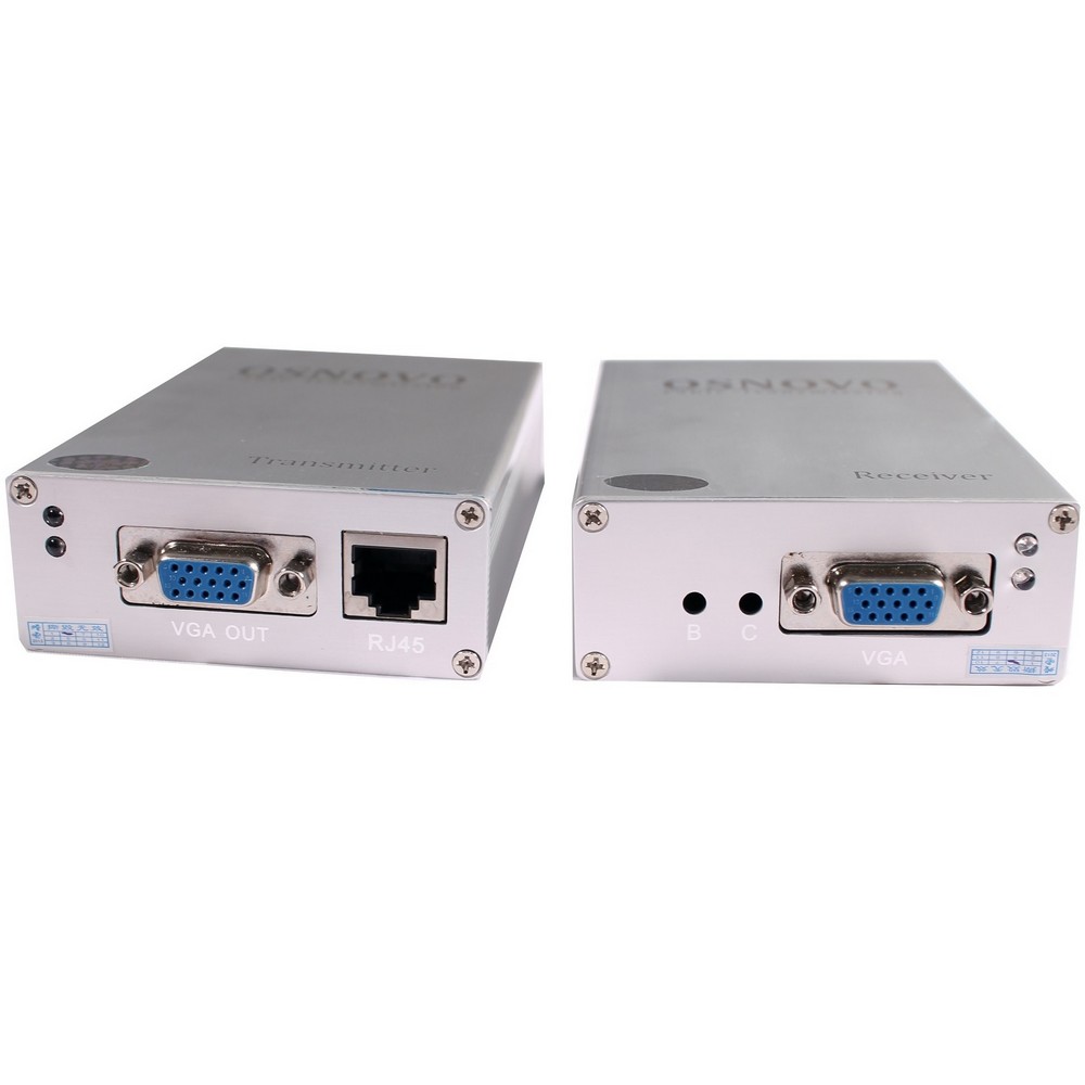 Комплект TA-V/1+RA-V/1: приемник и передатчик для передачи VGA и аудиосигнала по UTP CAT5 до 50м