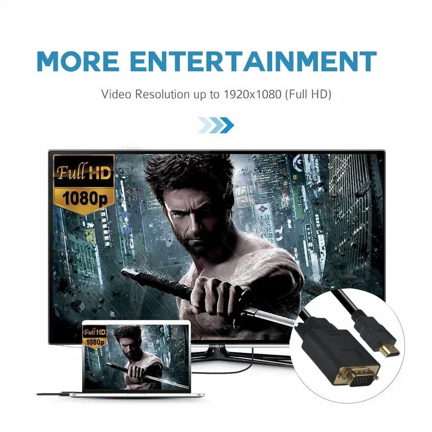 Кабель-переходник HDMI --> VGA_M/M 1,8м VCOM <CG596-1.8M>