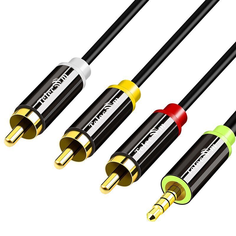 Кабель соединит 3.5 Jack (M)/3 RCA (M), 1.5м, Telecom PRO<TAV4545M-1.5M>