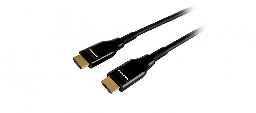 Активный малодымный армированный оптический кабель HDMI для арендных и выставочных мероприятий, поддержка 4К 60 Гц (4:4:4), 10 м Kramer CRS-PlugNView-H-33
