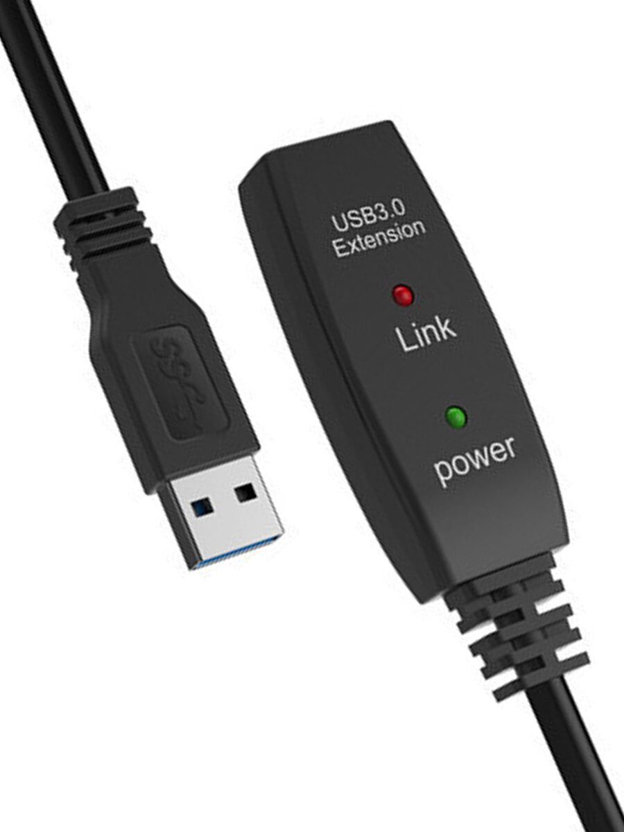 Кабель-адаптер USB3.0-repeater, удлинительный активный <Am-->Af> 10м iOpen (Aopen/Qust)<ACU827A-10M>