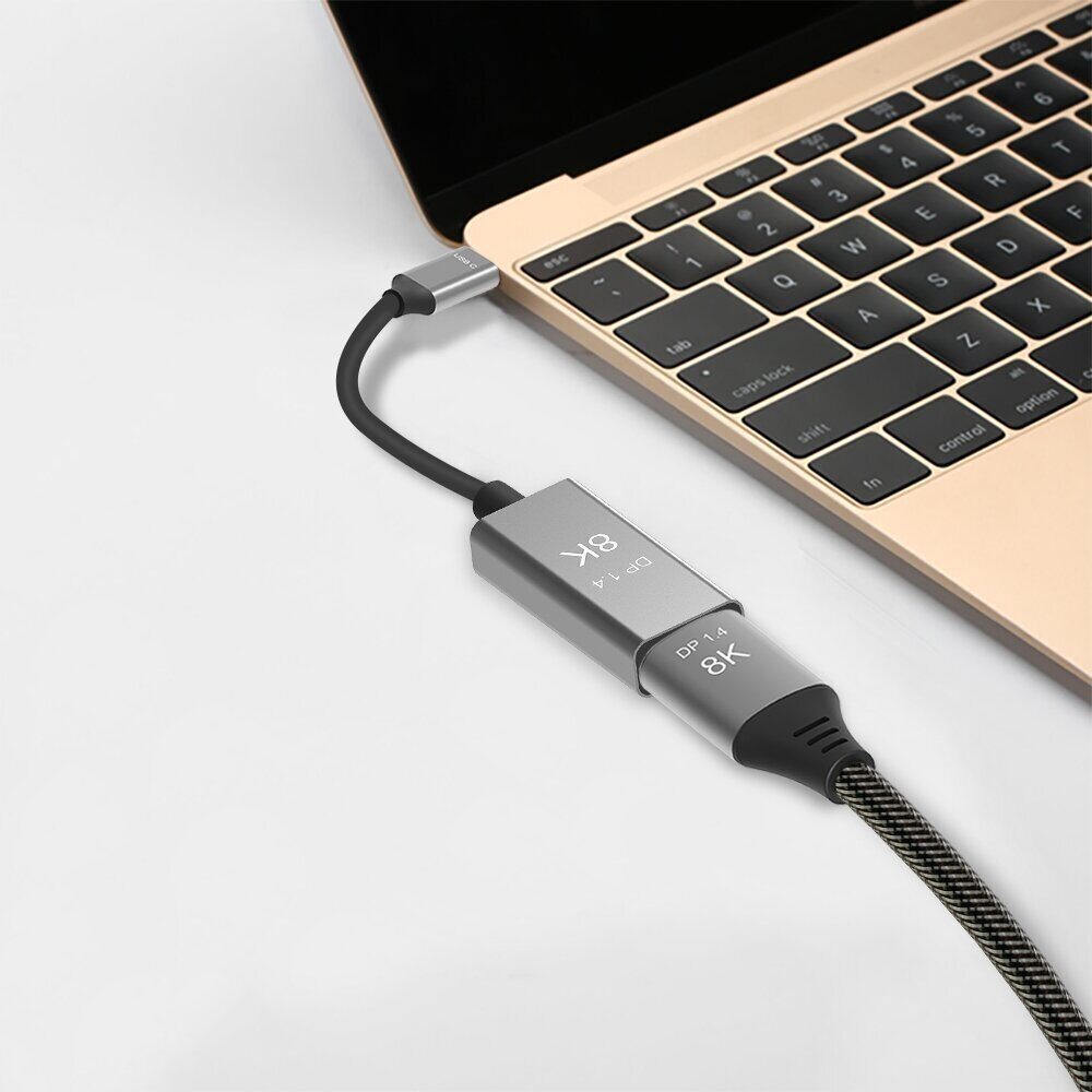 Адаптер USB Type-Cm---->DP(f) 1.4v, 8K@ 60Hz, Alum  Shell,VCOM <CU480M>