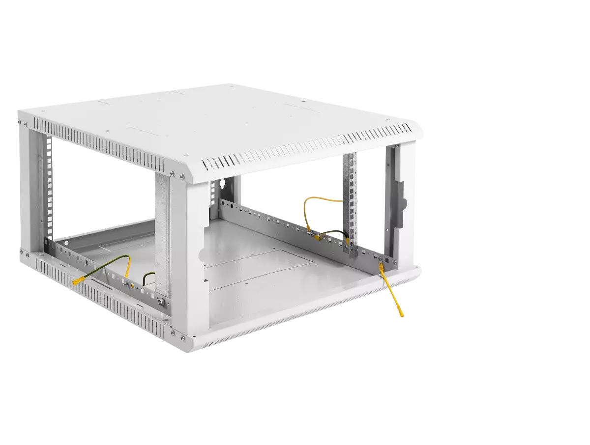 Шкаф телекоммуникационный настенный разборный ЭКОНОМ 6U (600 × 520) дверь стекло