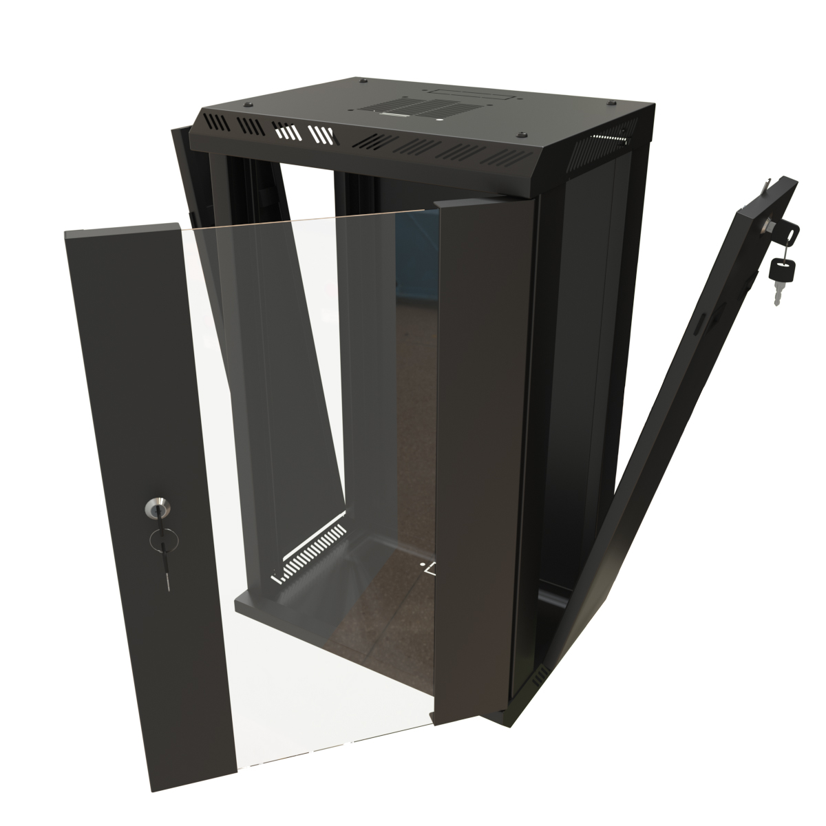 Настенный шкаф 10", 6U Hyperline TDB-6U-GP-RAL9004