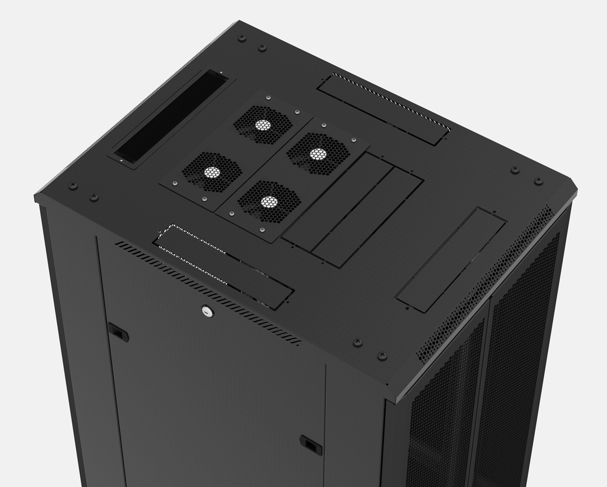 Шкаф напольный 19", 22U Hyperline TTB-2261-DD-RAL9004