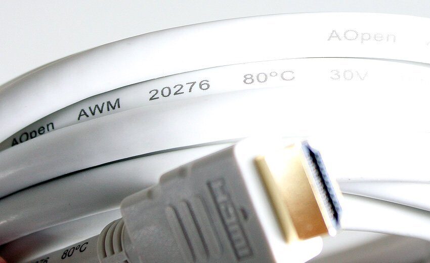 Кабель HDMI 19M/M 1.4V+3D/Ethernet iOpen (Aopen/Qust) <ACG511W-5M> 5m, белый