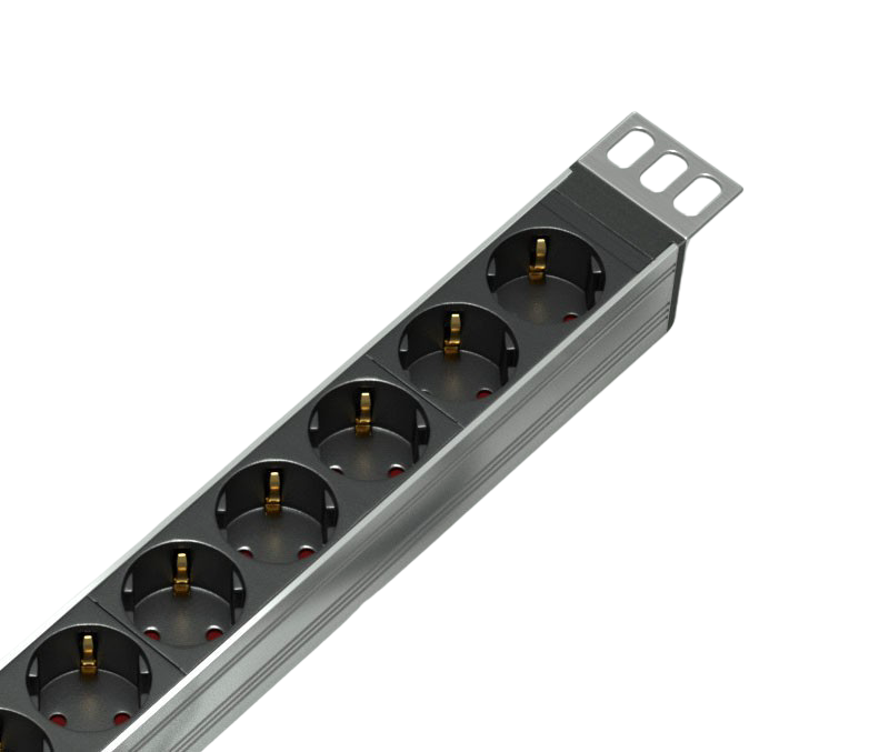 Вертикальный блок розеток Rem-16 с авт. 16А, 20 Schuko, 16A, алюм., 33-48U, колодка