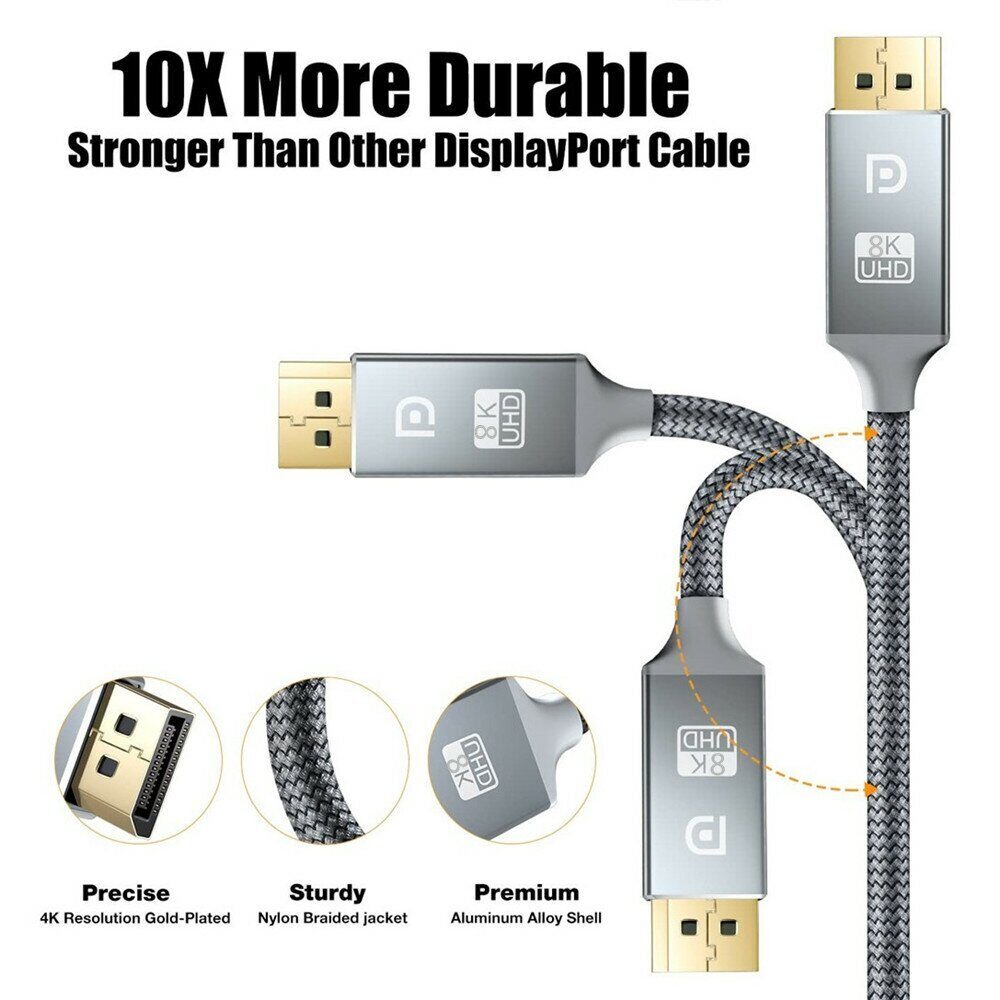 Кабель соединительный DP-DP 1.4V 8K@60Hz  2м, Telecom Pro <TCG750-2M>