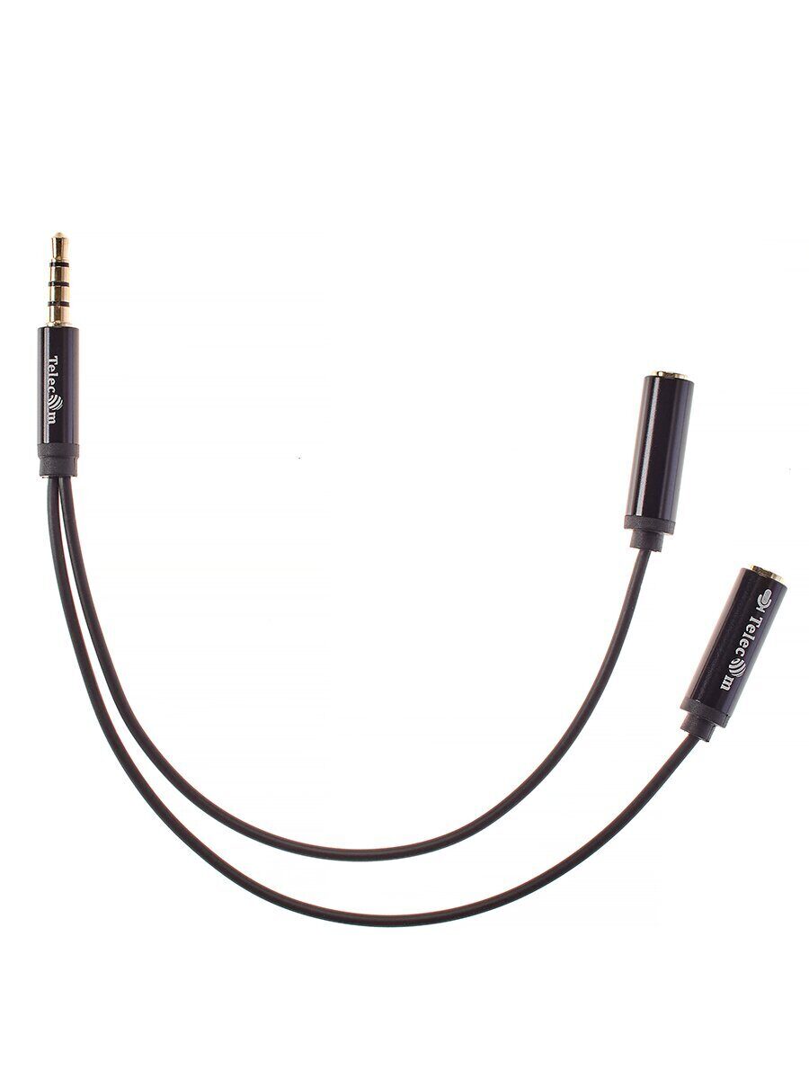 Кабель-адаптер  3.5ST(M)/2*3.5 ST(F), 0.2м, Telecom PRO <TAV204M-0.2M>