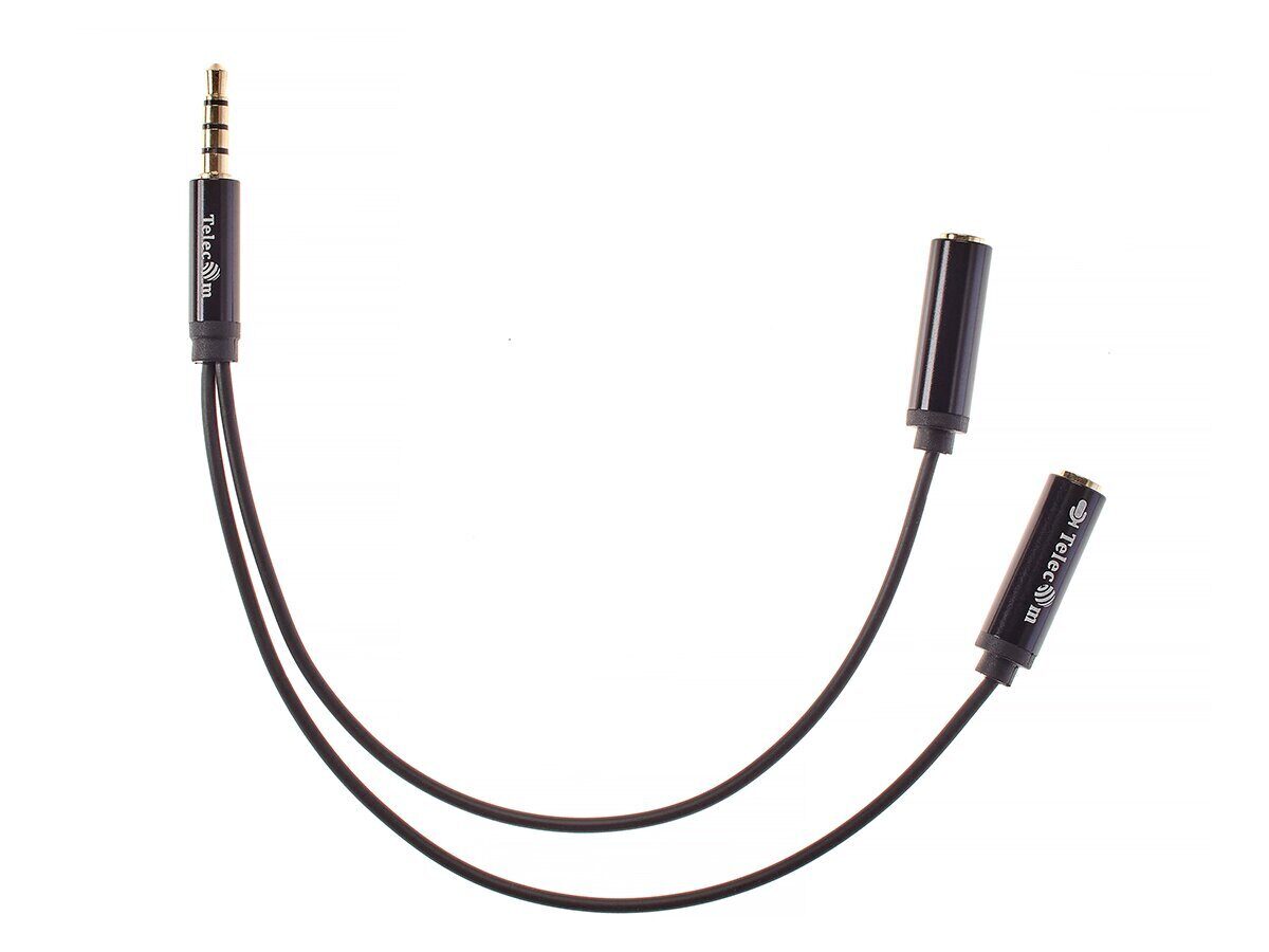 Кабель-адаптер  3.5ST(M)/2*3.5 ST(F), 0.2м, Telecom PRO <TAV204M-0.2M>