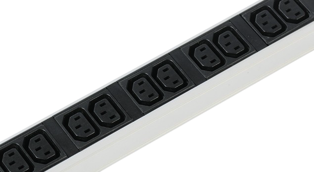 Вертикальный блок розеток Rem-16 с выкл., 14 IEC 60320 C13, 10 C19, вход C20 16A, алюм., 33-48U