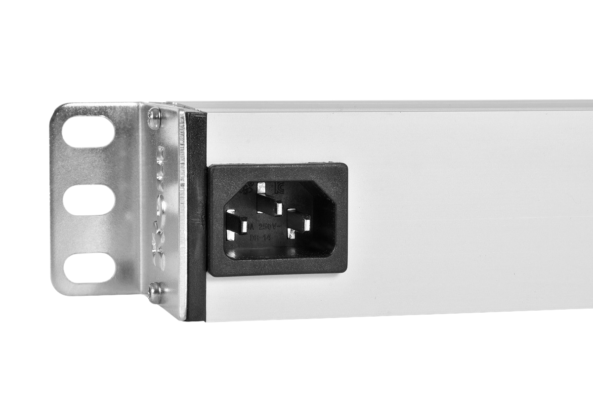 Блок розеток Rem-10 без шнура с выкл., 3 Sсhuko, вход IEC 60320 C14, 10A, алюм.