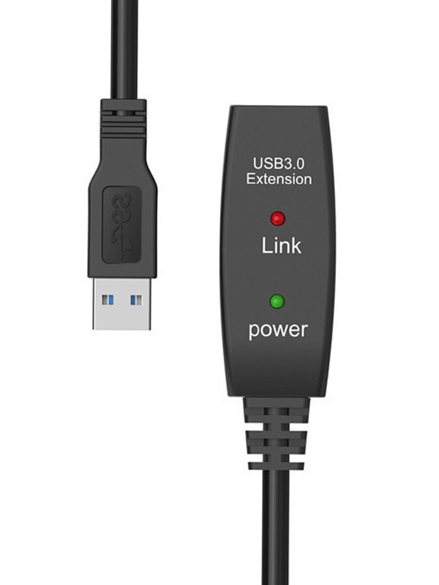 Кабель-адаптер USB3.0-repeater, удлинительный активный <Am-->Af> 10м iOpen (Aopen/Qust)<ACU827A-10M>