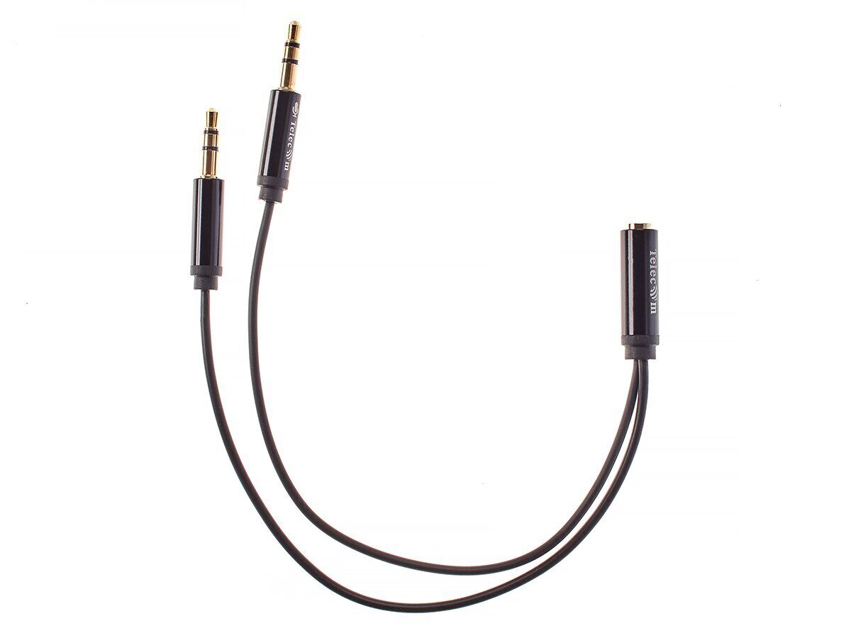 Кабель-адаптер  2*3.5ST(M)/3.5 ST(F), 0.2м, Telecom PRO <TAV205M-0.2M>