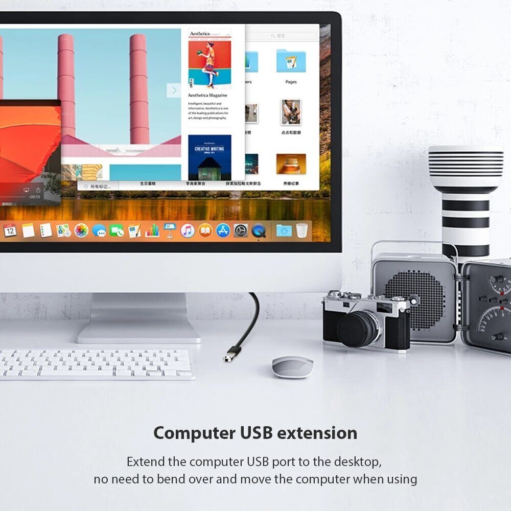 Кабель удлинительный USB3.0 Am-Af 0.5m Telecom черный (TUS708-0.5M)