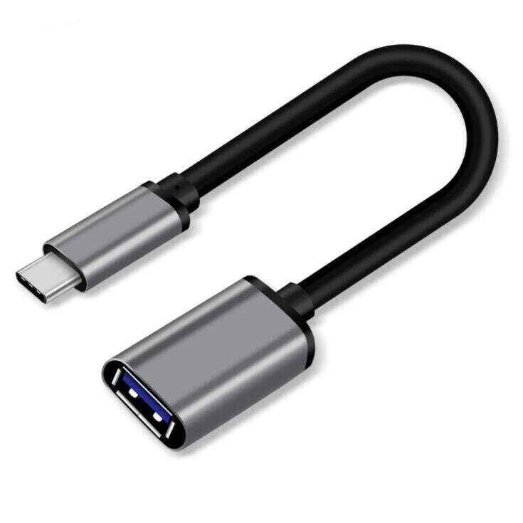Кабель-адаптер  Type-Cm --> USB 3.0 Af , OTG, 1,5A , 5,0Gbps , Alum grey 0,2m Telecom (TC409M)