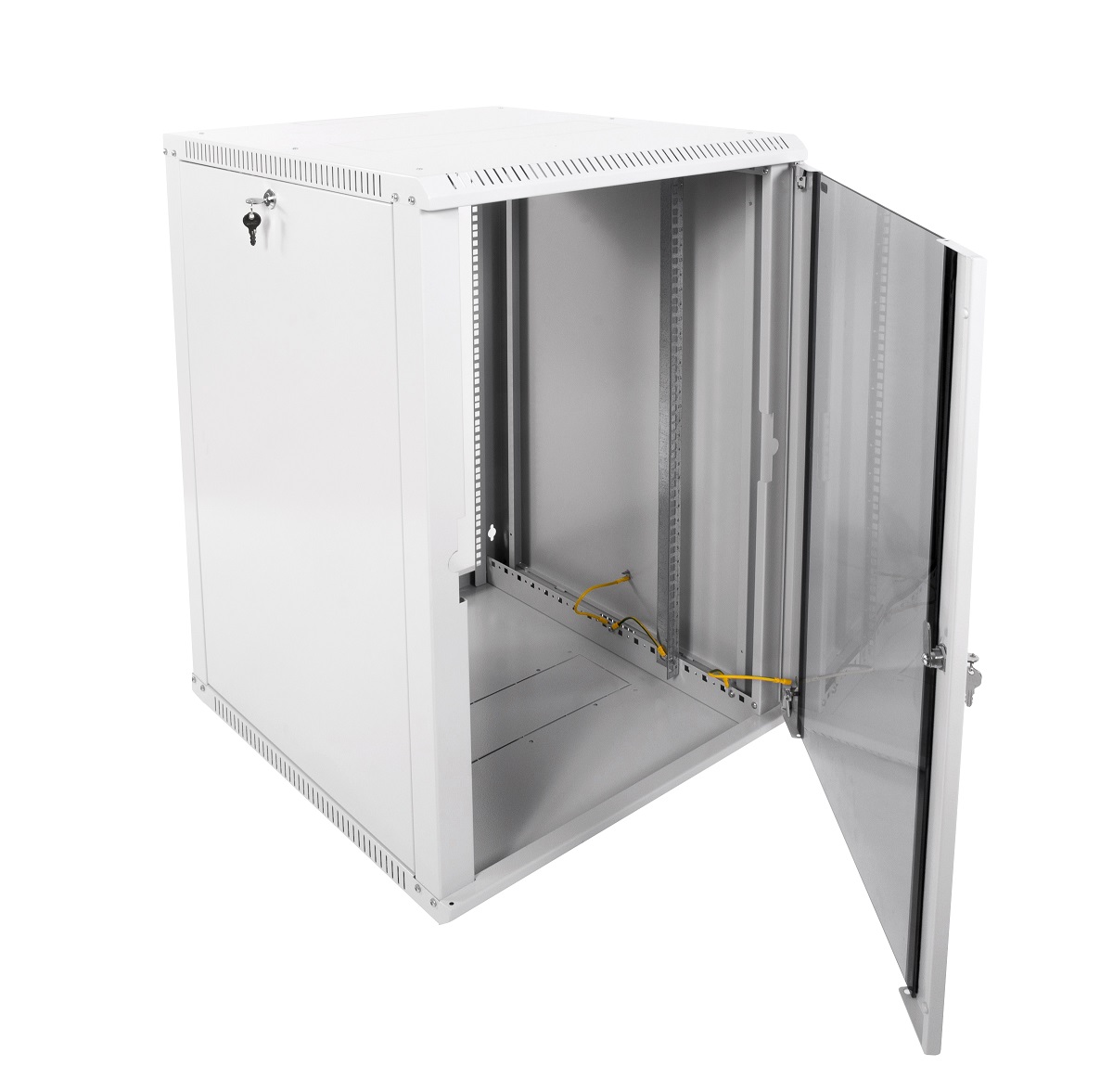 Шкаф телекоммуникационный настенный разборный ЭКОНОМ 18U (600 × 650) дверь стекло