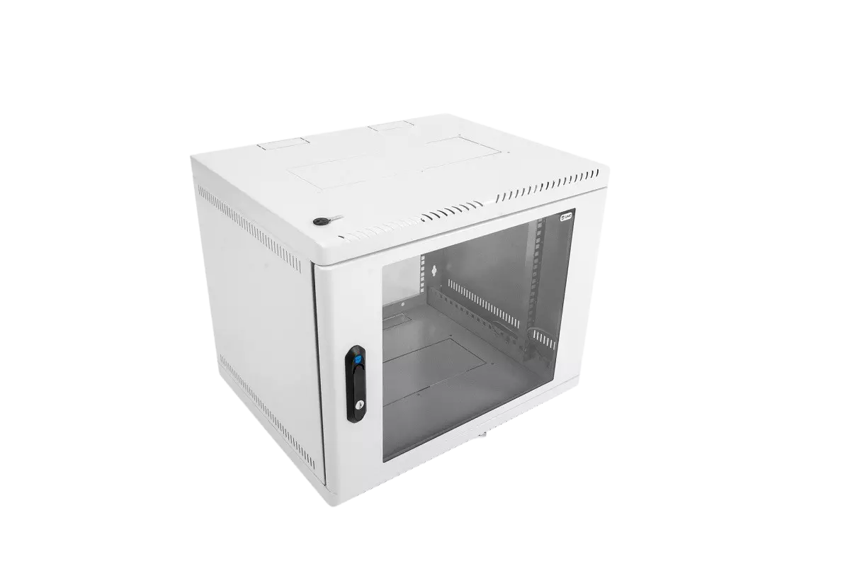 Шкаф телекоммуникационный настенный 6U (600 × 480) дверь стекло