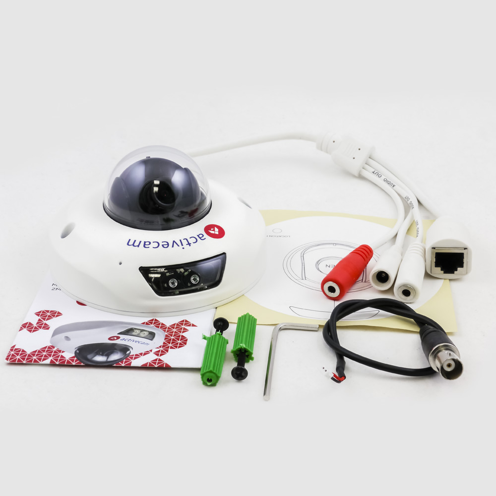 Мини-купольная IP-камера ActiveCam AC-D4121IR1 (3.6 мм) в вандалостойком корпусе