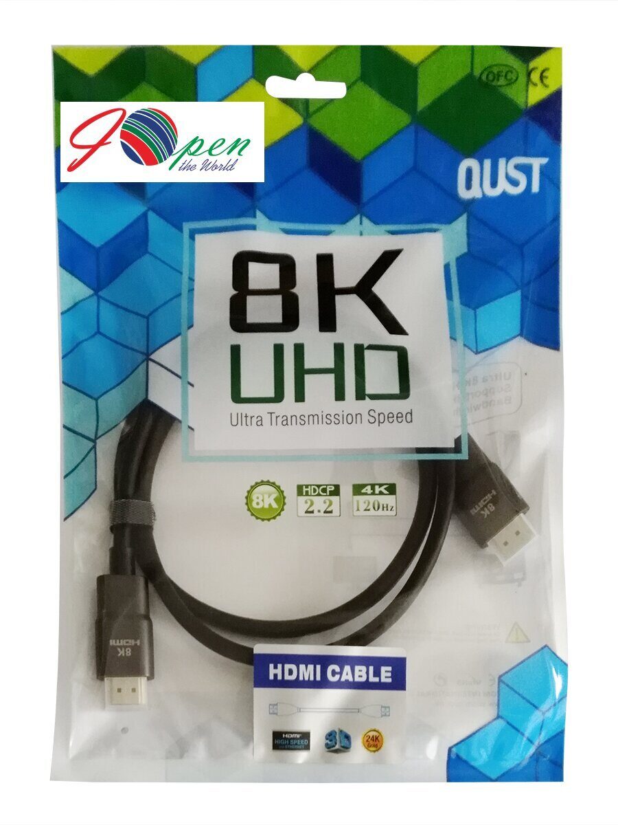 Кабель HDMI 19M/M,ver. 2.1, 8K@60 Hz 3m iOpen (Aopen/Qust) <ACG863-3M>