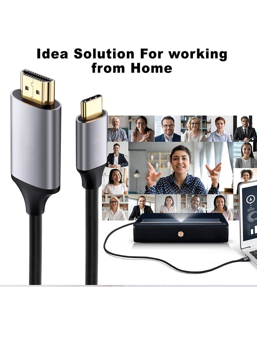 Кабель-адаптер USB 3.1 Type-Cm --> HDMI A(m) 4K@60Hz, 1.8m , PD, Alum Shell,VCOM <CU423MCPD-1.8M>