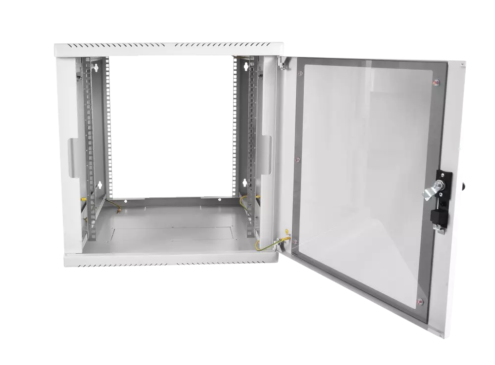 Шкаф телекоммуникационный настенный разборный 12U (600 × 520), съемные стенки, дверь стекло