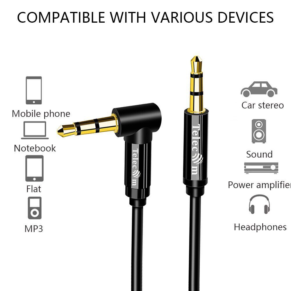 Кабель соединит угловой 3.5 Jack (M) - 3.5 Jack (M), 2м Telecom PRO <TAV7175MA-2M>