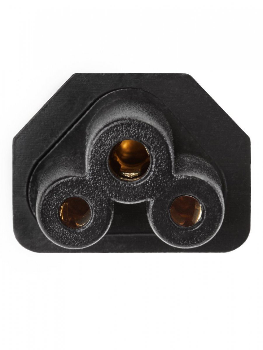 Кабель питания ноутбук 3-pin (угловая Евровилка) 3G*0.5mm2 1.8м, iOpen (Aopen/Qust) <ACE022-1.8M>