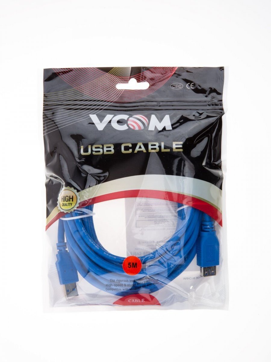 Кабель удлинительный USB3.0 A(m)-A(f) 5m VCOM <VUS7065-5M>