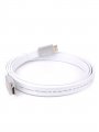 Кабель HDMI 19M/M ver 2.0, 1.8M, iOpen (Aopen/Qust) <ACG568F-S-1.8M> серебряно-белый Flat