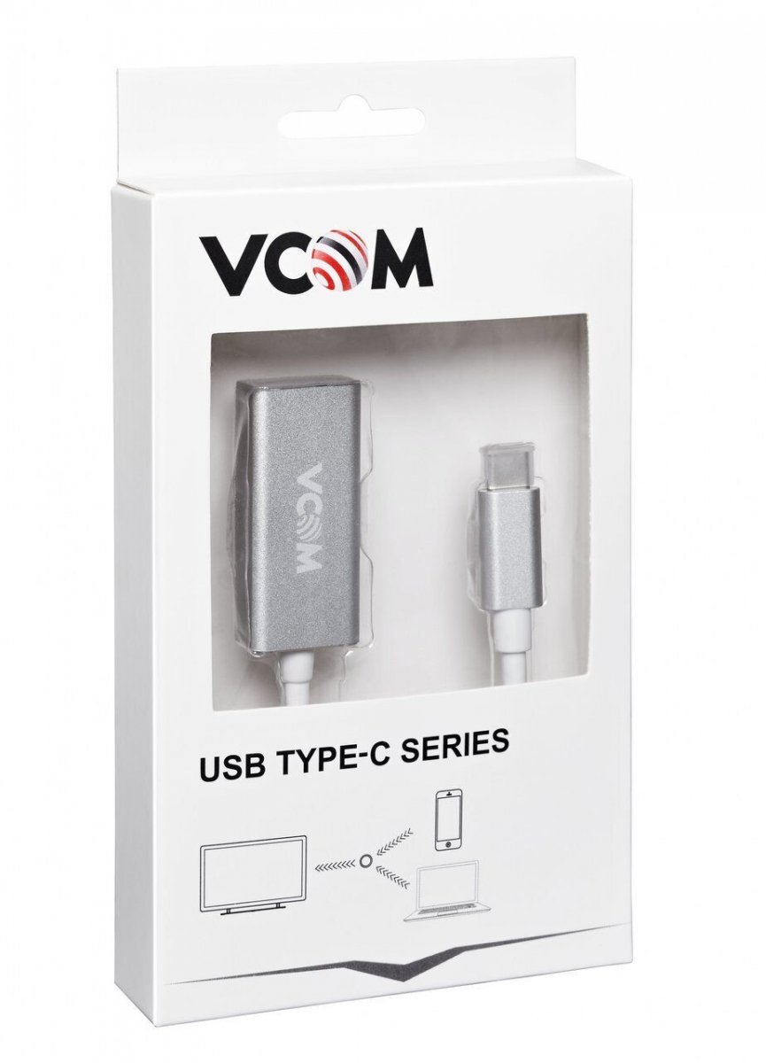 Кабель-адаптер USB 3.1 Type-Cm to DP(f) 3840x2160@60Hz, 0.2m VCOM <CU422M>