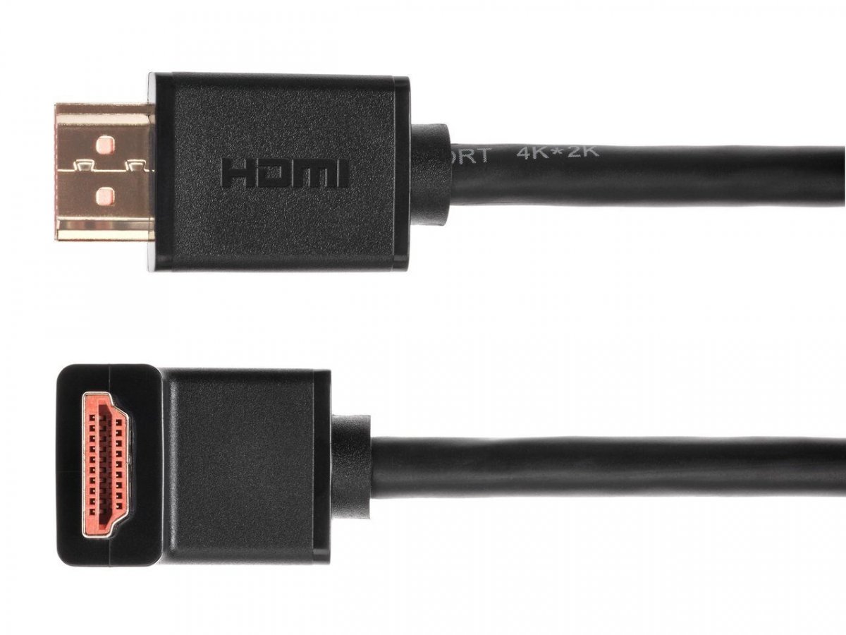 Кабель HDMI---HDMI ver 2.0 угловой коннектор 90град  3м,Telecom <TCG225-3M>