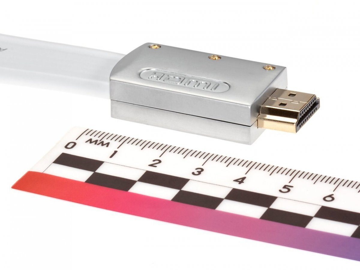 Кабель HDMI 19M/M ver 2.0, 1M, iOpen (Aopen/Qust) <ACG568F-S-1M> серебряно-белый Flat