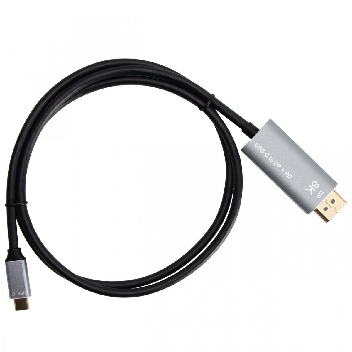 Кабель-адаптер USB Type-Cm --> DP1.4v (m) 8K@60Hz, PD 100W,1.8m , Alum Shell,VCOM <CU480MCPD-1.8M>