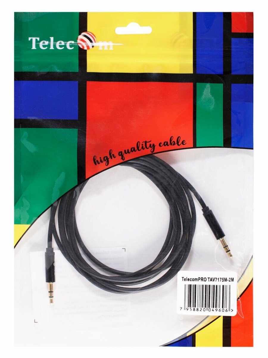 Кабель соединит 3.5 Jack (M) - 3.5 Jack (M), 2м Telecom PRO <TAV7175M-2M>