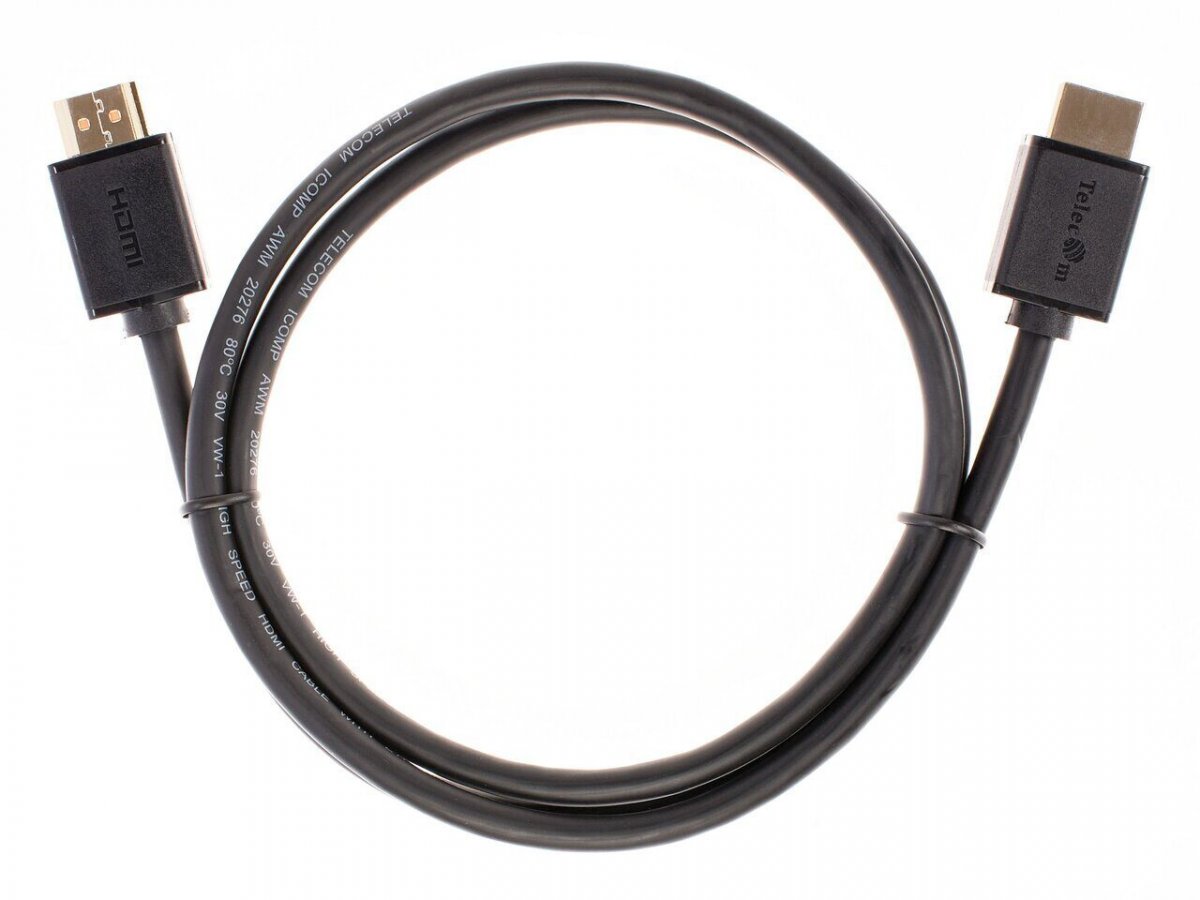 Кабель HDMI-19M --- HDMI-19M ver 2.0+3D/Ethernet ,1m Telecom <TCG215-1M>
