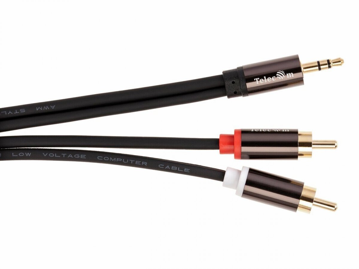 Кабель соединит 3.5 Jack (M) - 2xRCA (M), 3м Telecom PRO <TAV7183M-3M>