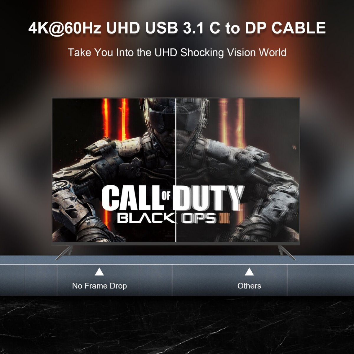 Кабель-адаптер USB 3.1 Type-Cm --> DP(m) 4K@60Hz, 1.8m , Aluminium Shell,VCOM <CU422MC-1.8M>