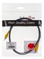 Кабель соединительный RCA (M) to RCA (M) черный 1.5m, Telecom