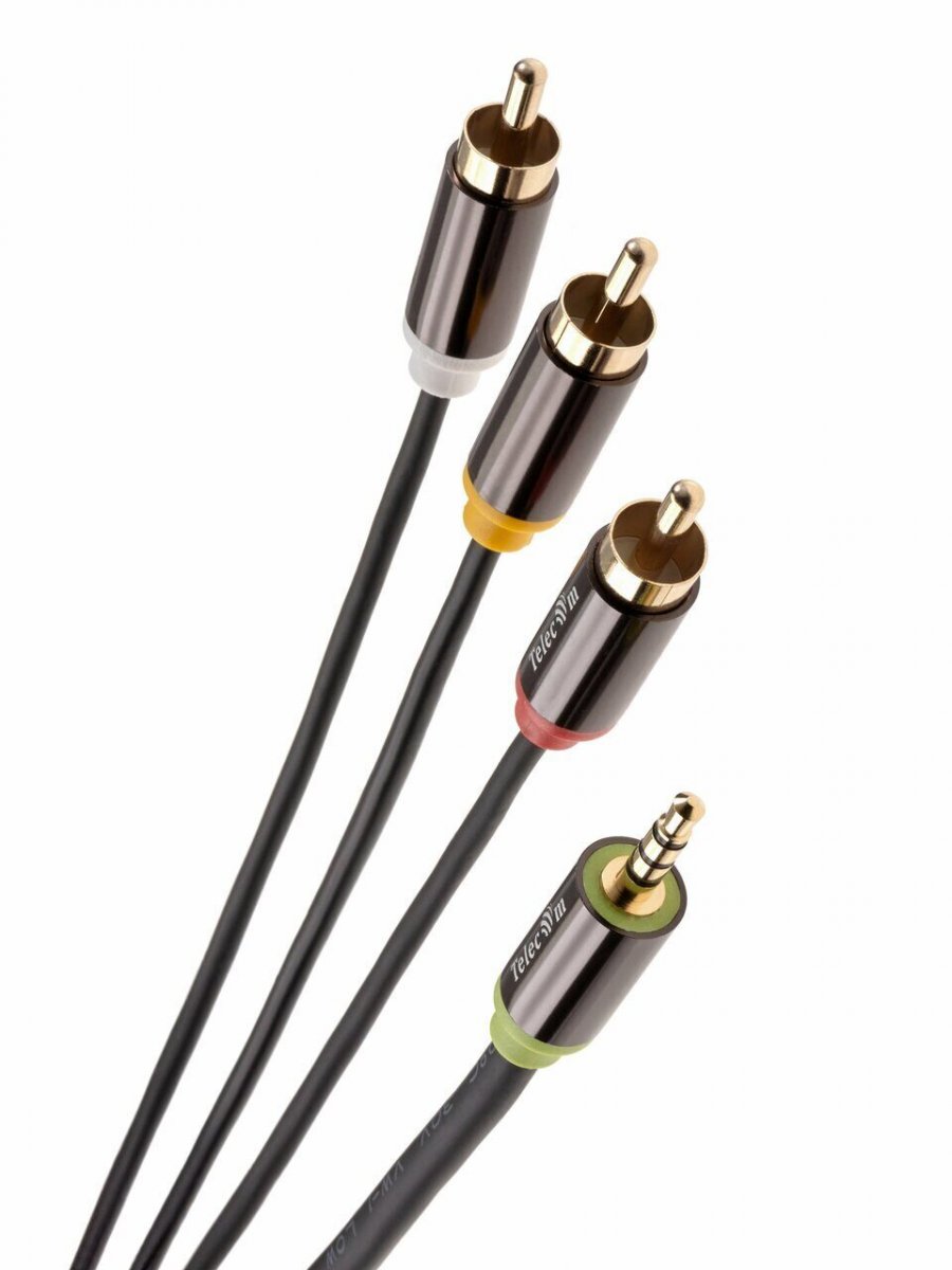 Кабель соединит 3.5 Jack (M)/3 RCA (M), 1.5м, Telecom PRO<TAV4545M-1.5M>