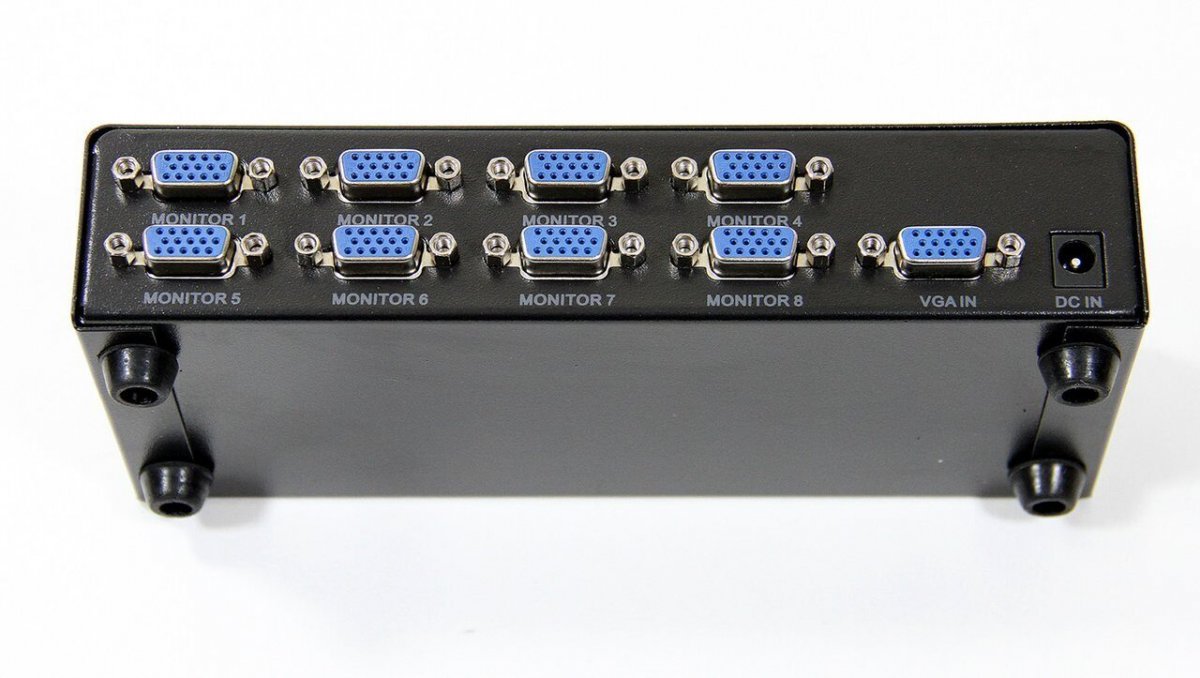 Разветвитель VGA 1 to 8-port 1(VGA15F+8VGA15F)+блок питания VCOM
