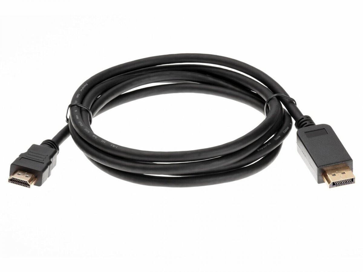 Кабель-переходник DisplayPort M-> HDMI M 4K@30Hz 1.8m iOpen (Aopen/Qust) <ACG608-1.8M>