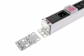 Вертикальный блок розеток Rem-16 с выкл., 14 IEC 60320 C13, 10 C19, вход C20 16A, алюм., 33-48U