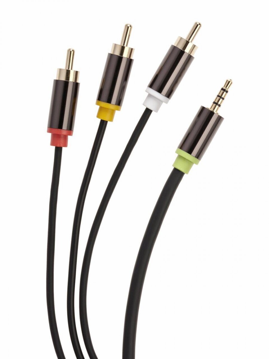 Кабель соединит 3.5 Jack (M)/3 RCA (M), 1.5м, Telecom PRO<TAV4545M-1.5M>