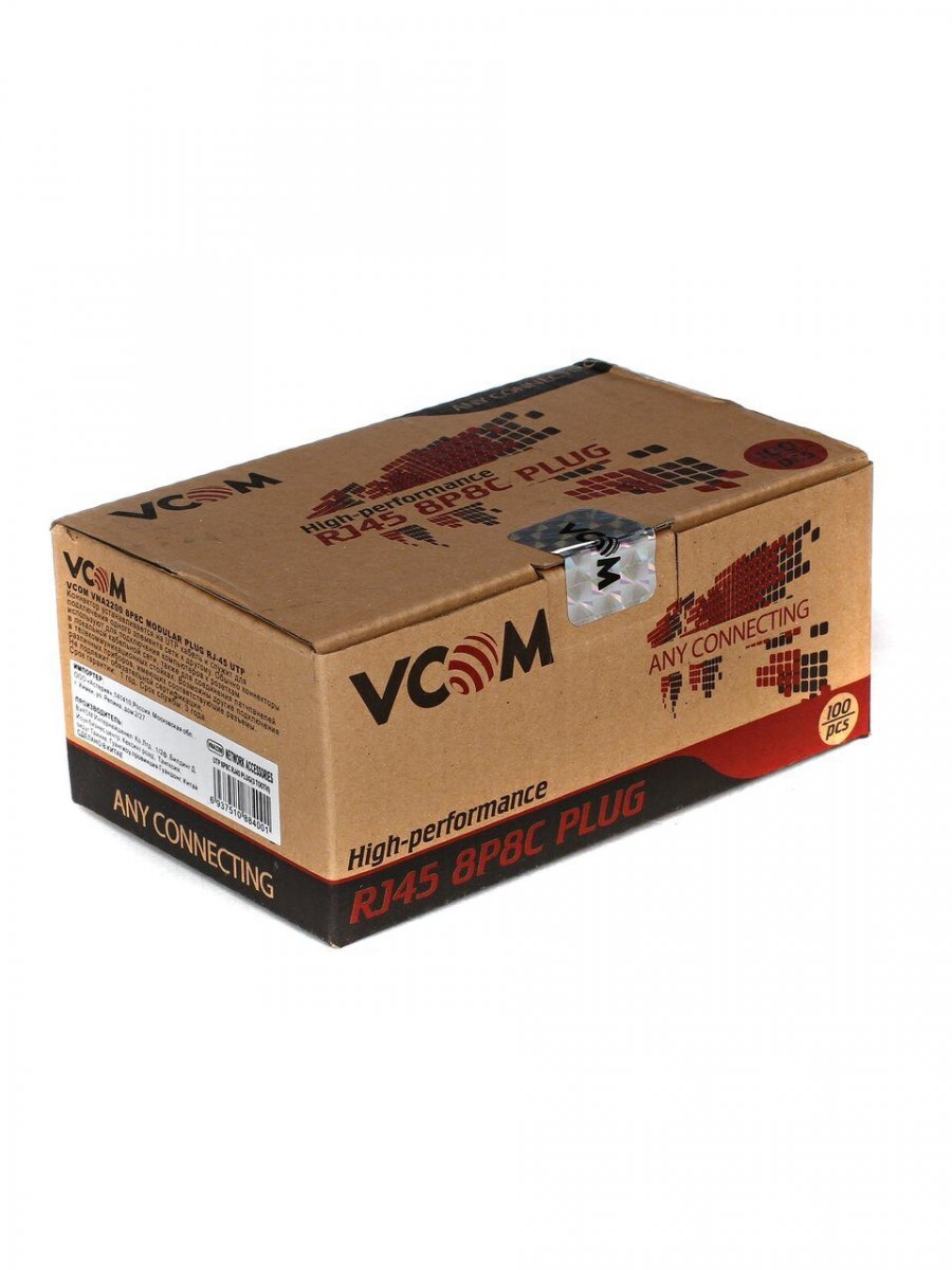 Коннектор RJ-45 для UTP кабеля 5 кат. VCOM