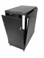 Шкаф телекоммуникационный напольный 18U (600 × 800) дверь стекло, цвет чёрный